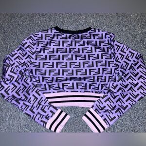Cute Purple and Black Fendi Kinda style